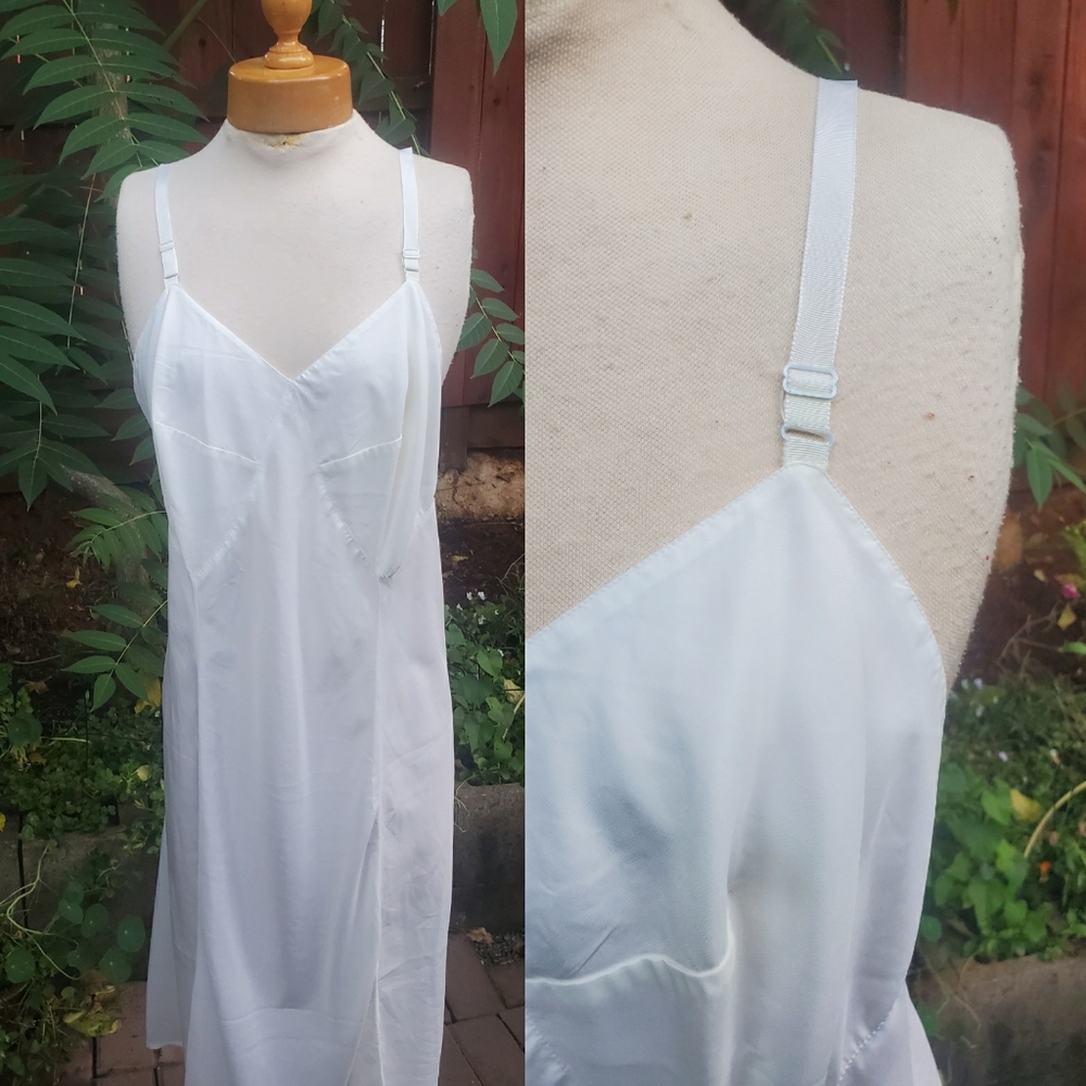 Vintage 1950s white slip large - Picture 1 of 7
